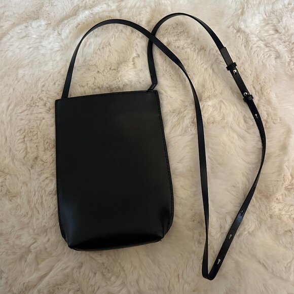 Ganni Mini Leather Crossbody Bag in Navy - Picture 4 of 4